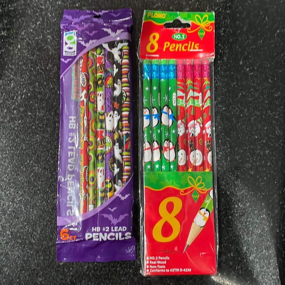 . Set of two holiday pencil sets NHE